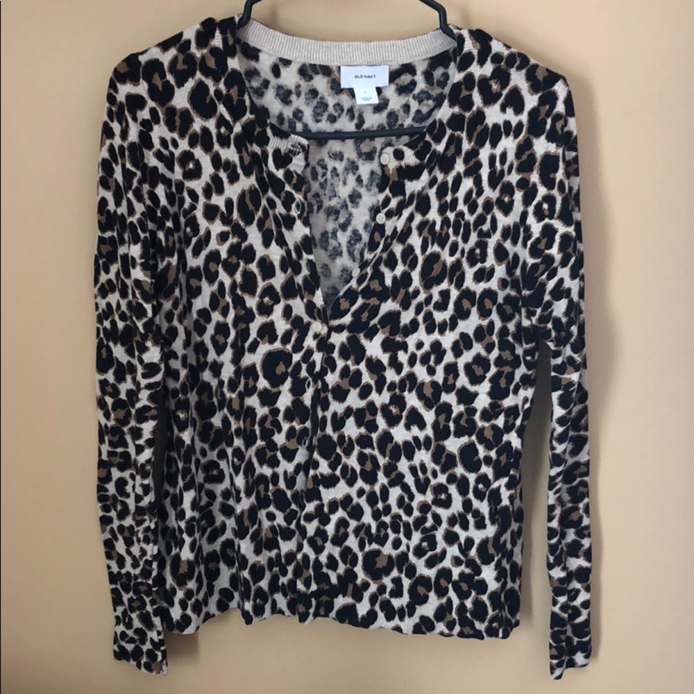 Leopard print cardigan